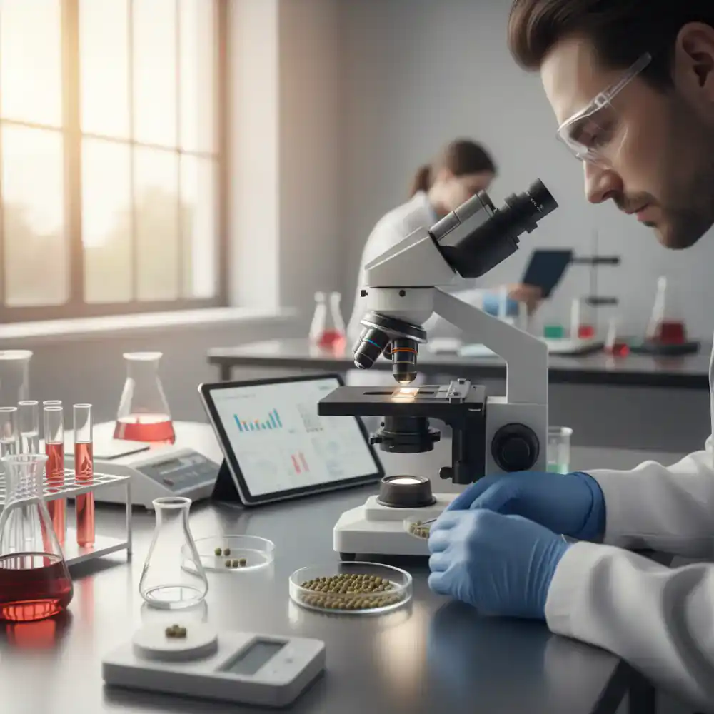 Fish feed processing analysis